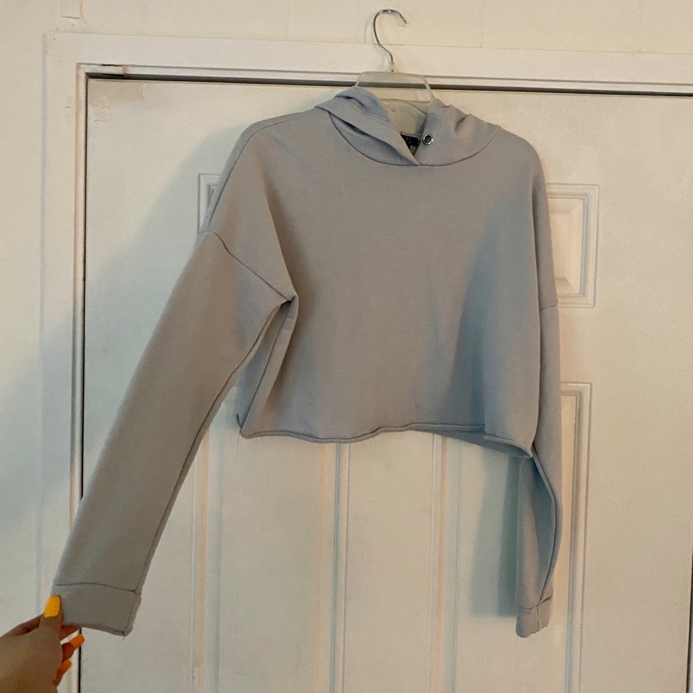 Cute casual soft baby blue hoodie street vintage rue 21 lazy look cozy s…